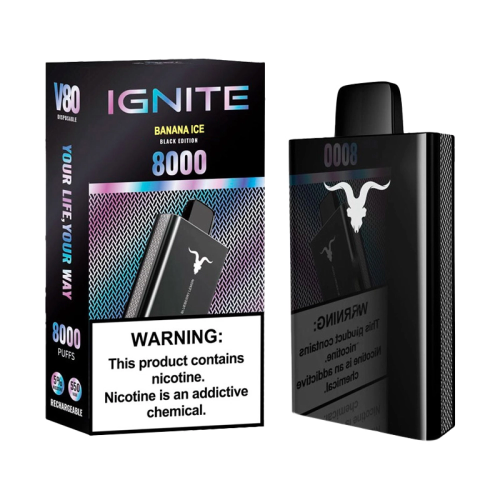 Pod Descartável Ignite V80 Banana Ice