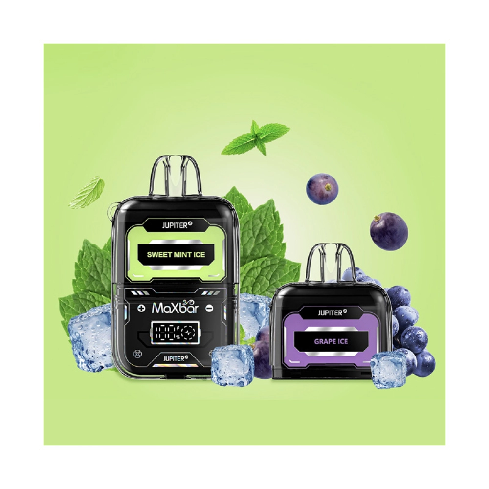 Pod Descartável Maxbar Jupiter 20K Grape Ice + Refil Sweet Mint Ice