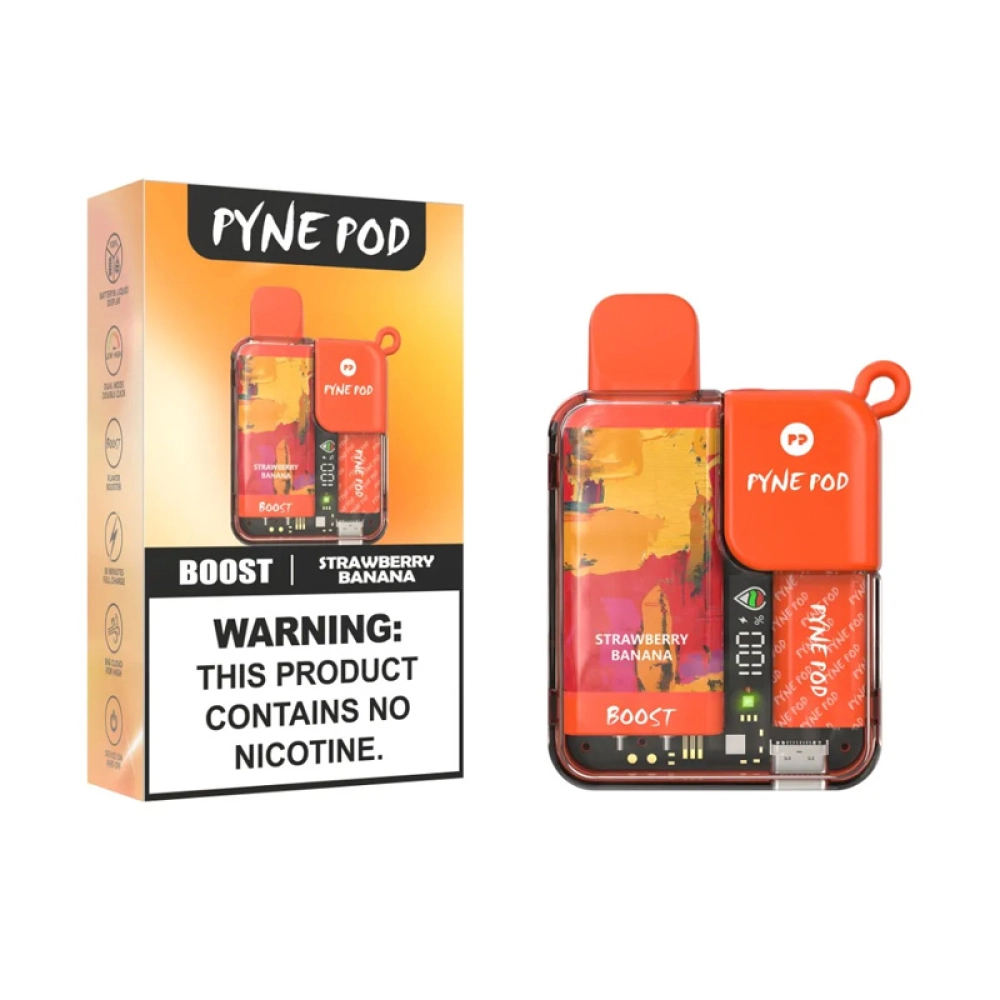 Pod Descartável Pyne Pod Boost 8.500 Puffs Strawberry Banana