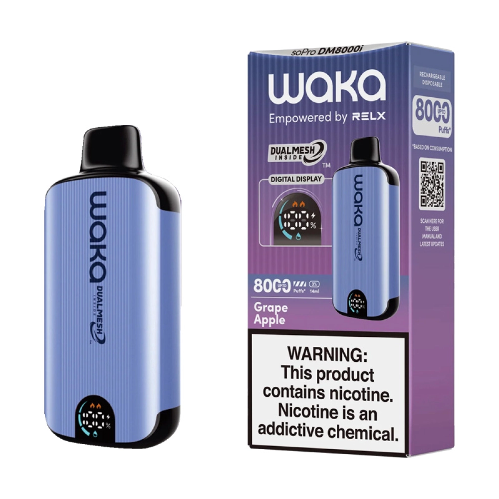 Pod Descartável Waka Sopro 8K Grape Apple