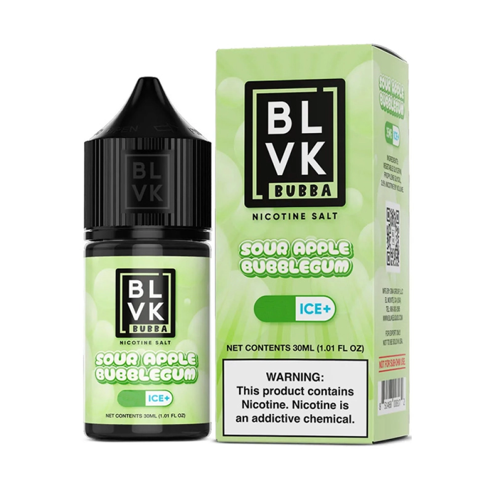 Juice BLVK Salt Bubba 50mg 30ml Sour Apple Bubblegum