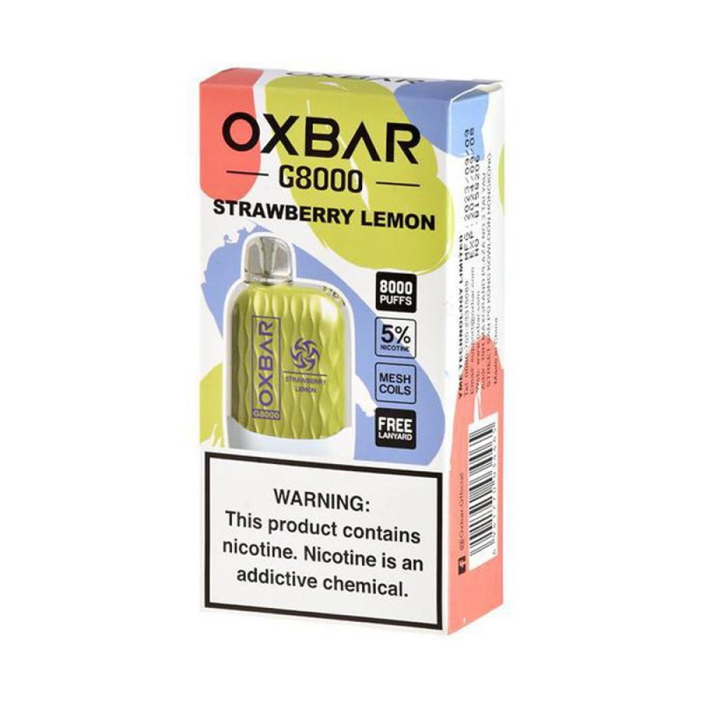 Pod Descartável Oxbar G8000 Strawberry Lemon