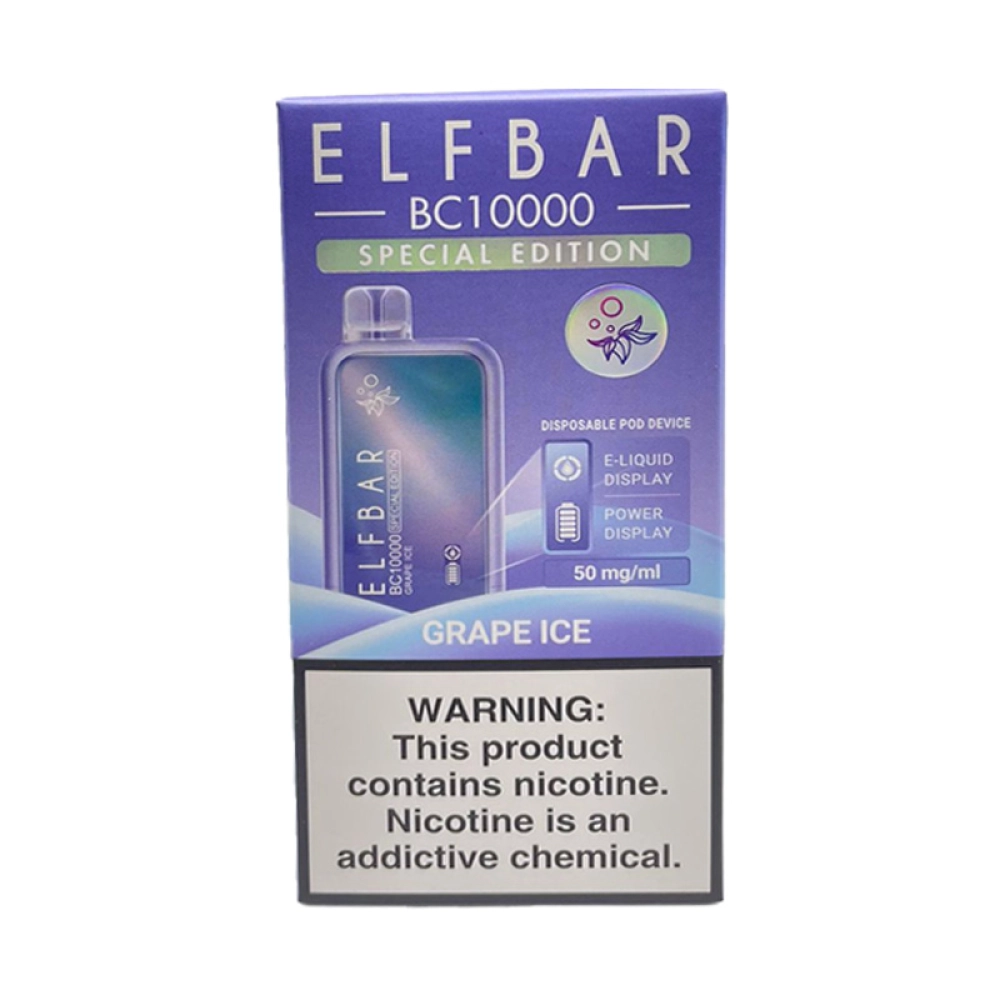 Pod Descartável Elf Bar BC10000 Especial Edition Grape Ice