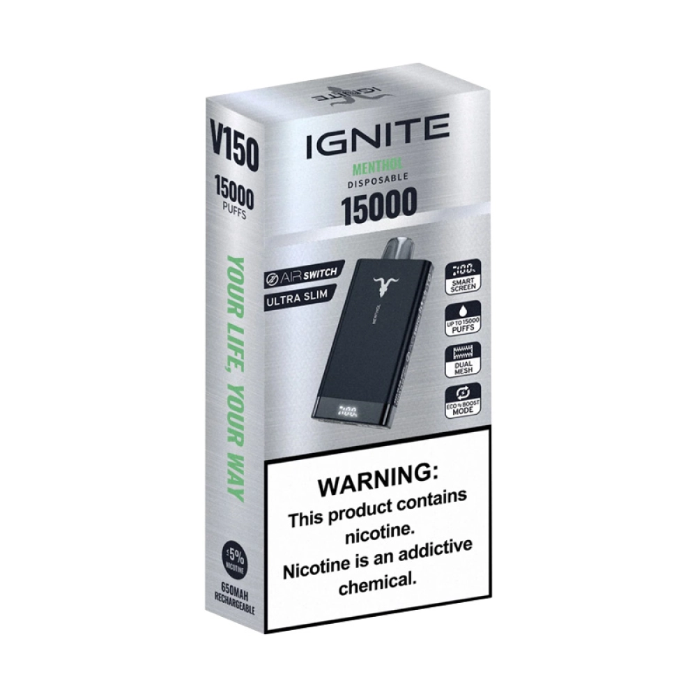 Pod Descartável Ignite V150 15K Puffs Menthol