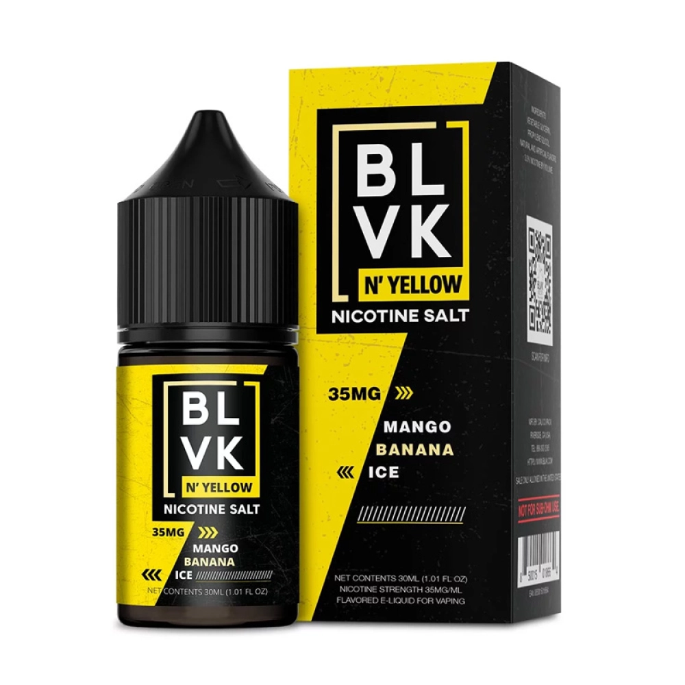 Juice BLVK Salt N'Yellow 35mg 30ml Mango Banana Ice