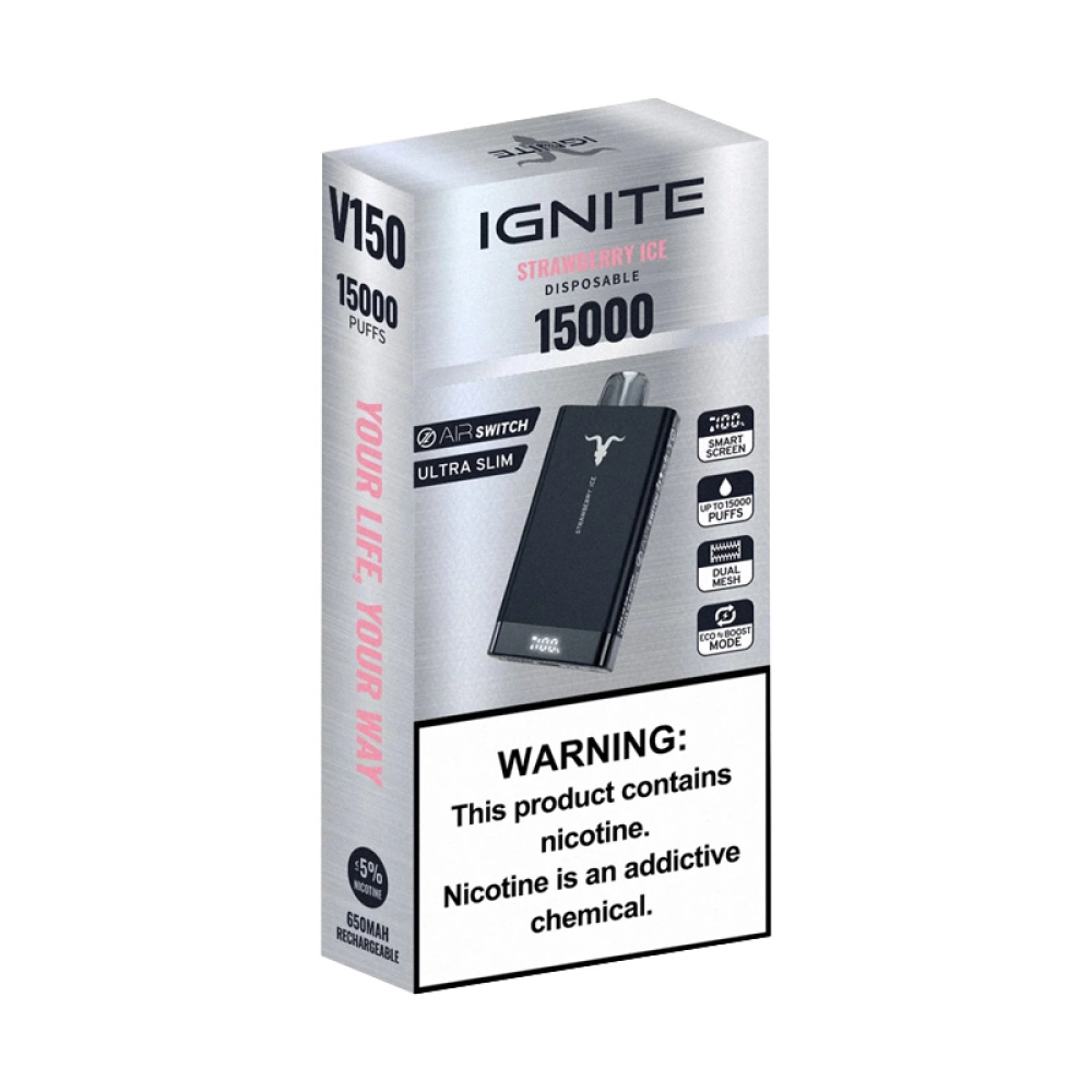 Pod Descartável Ignite V150 15K Puffs Strawberry Ice