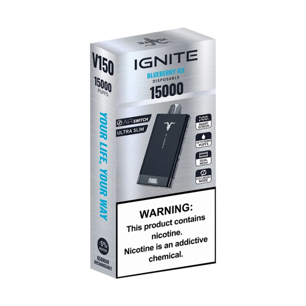 Pod Descartável Ignite V150 15K Puffs Blueberry Ice