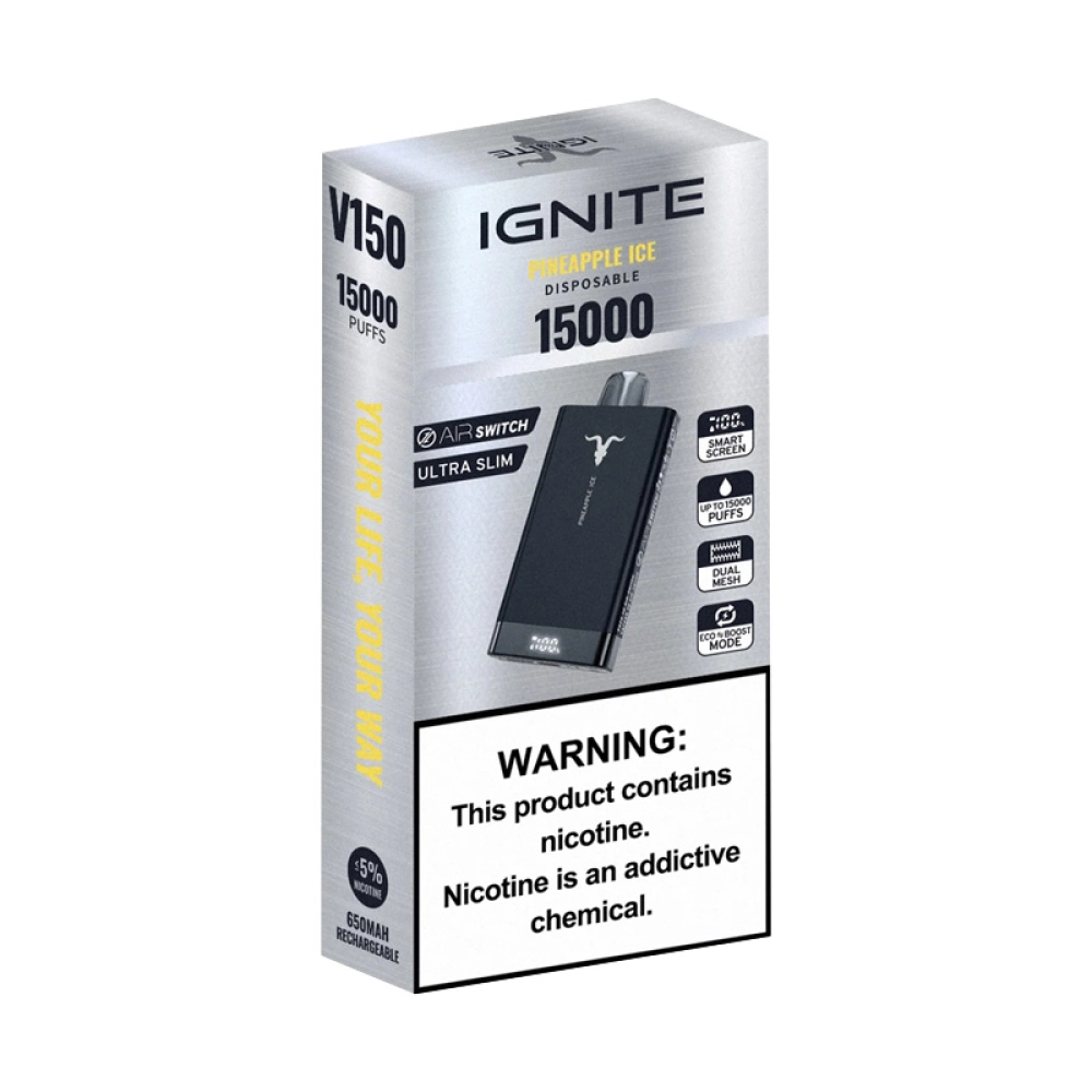 Pod Descartável Ignite V150 15K Puffs Pineapple Ice