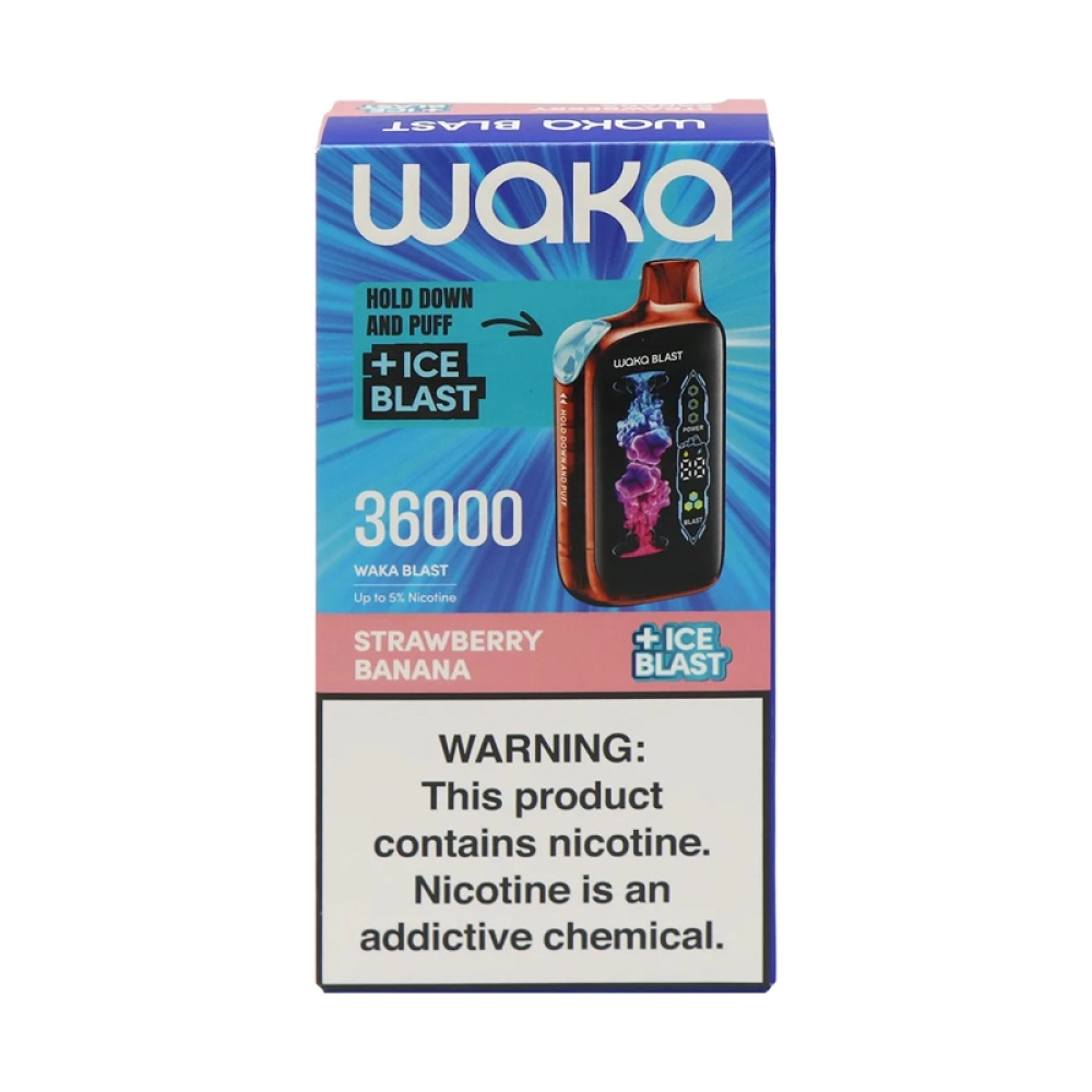 Pod Descartável Waka Blast 36k Strawberry Banana