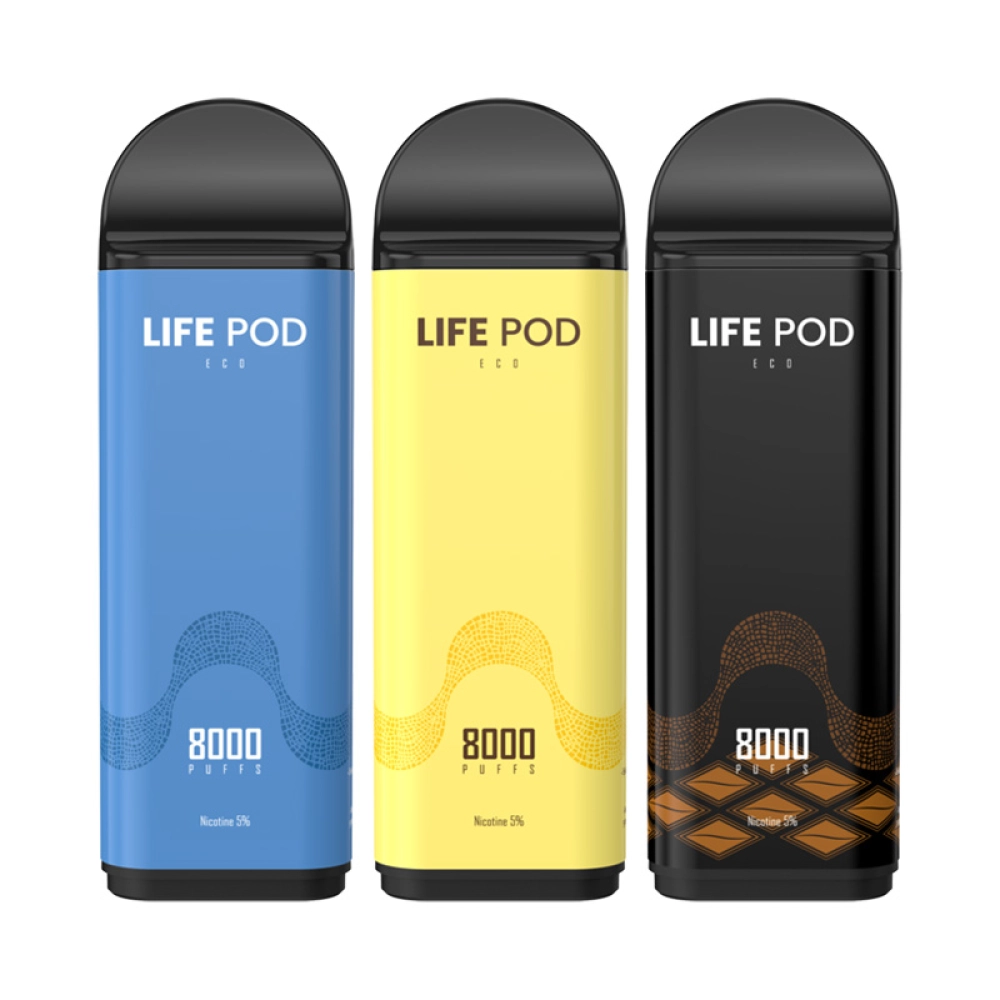 Refil Descartável Life Pod 8000 Puffs Green Apple