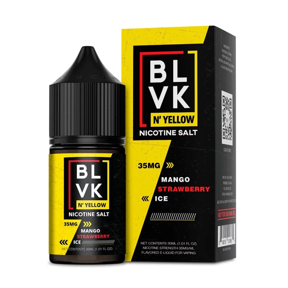 Juice BLVK Salt N'Yellow 50mg 30ml Mango Strawberry Ice