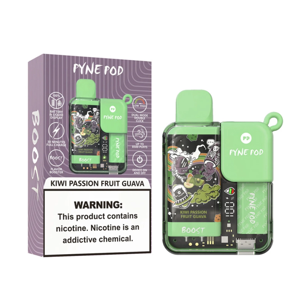 Pod Descartável Pyne Pod Boost 8.500 Puffs Kiwi Passion Fruit Guava