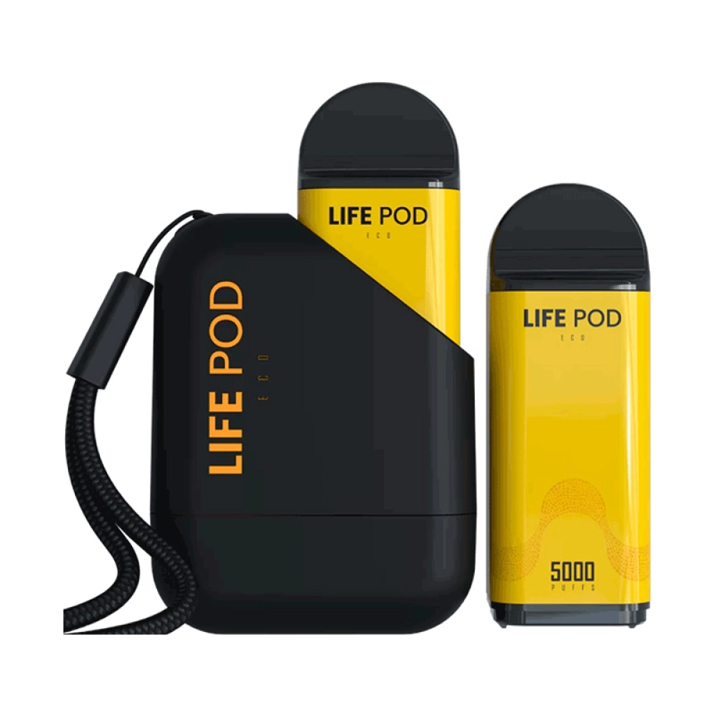 Kit Device + Refil Descartável Life Pod 5000 Puffs Mango Ice