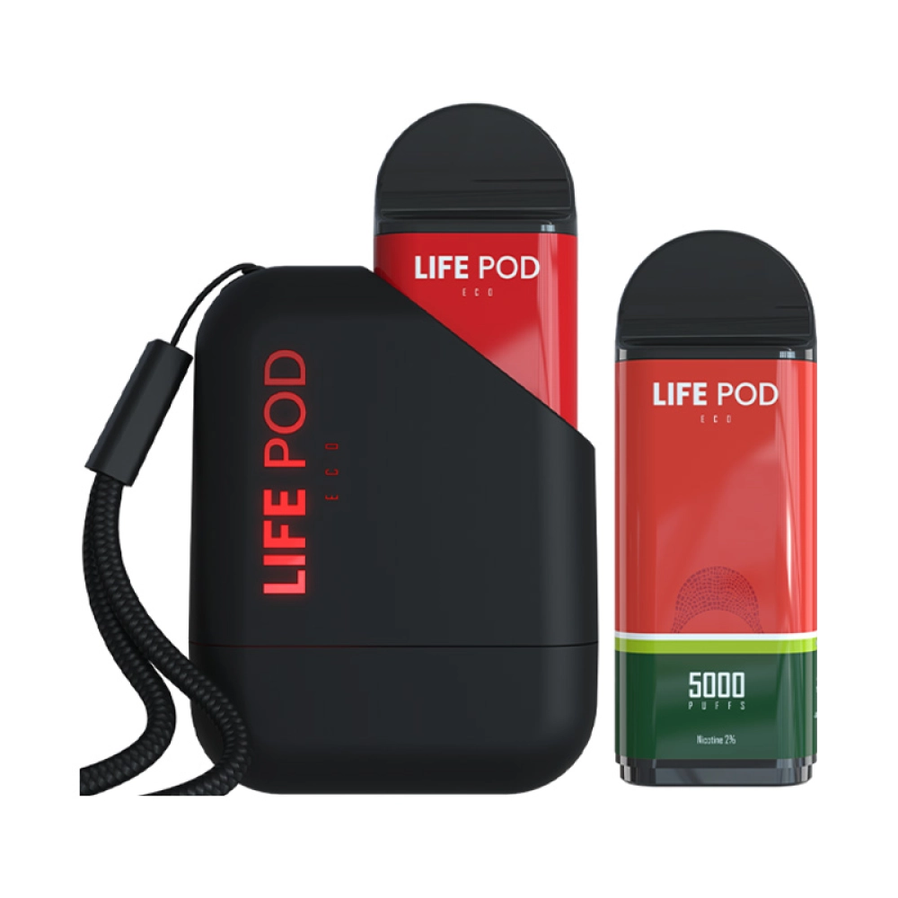 Kit Device + Refil Descartável Life Pod 5000 Puffs Watermelon Ice