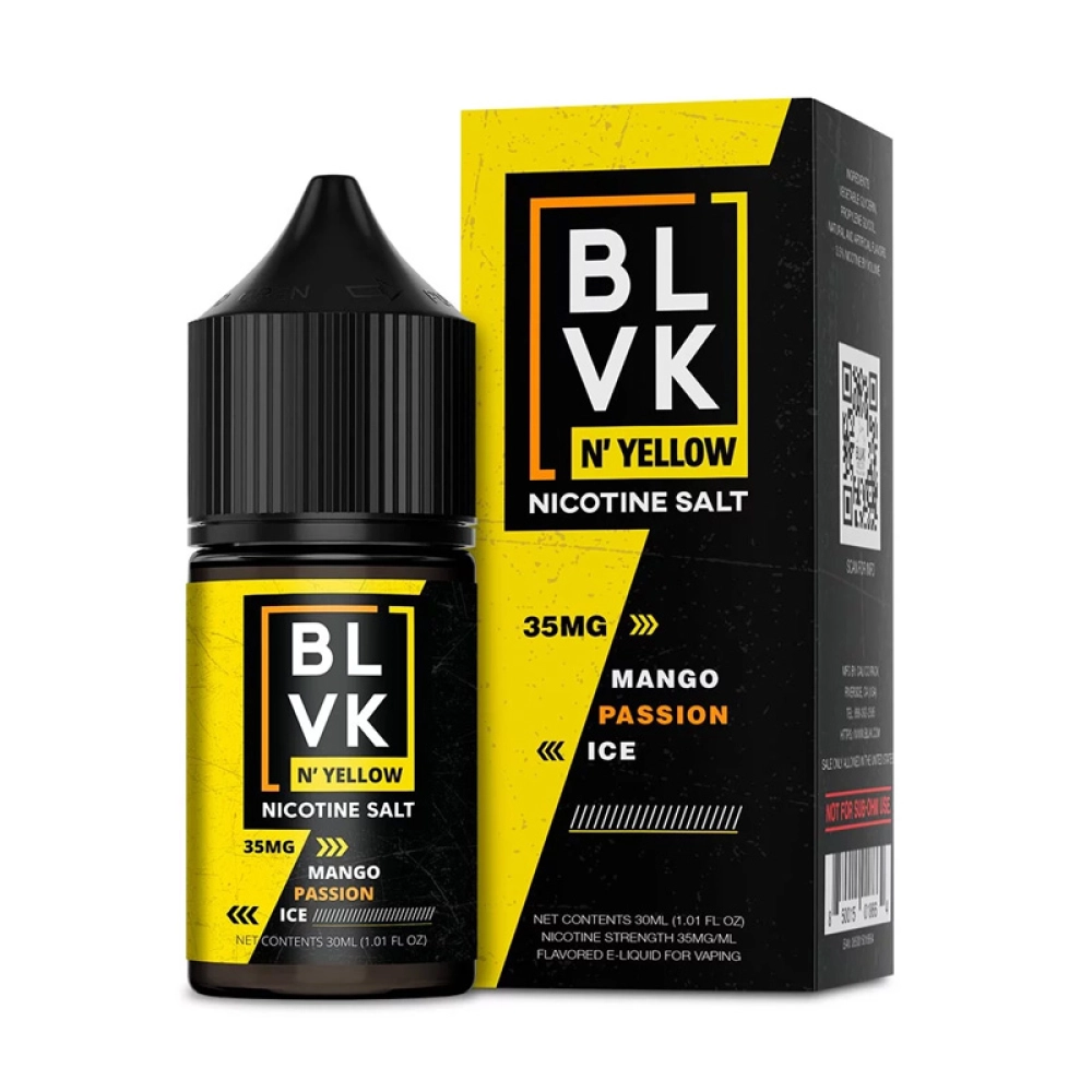 Juice BLVK Salt N'Yellow 35mg 30ml Mango Passion Ice